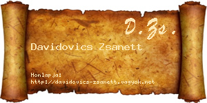 Davidovics Zsanett névjegykártya